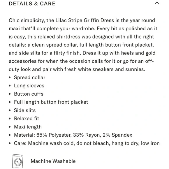 Tuckernuck Beige, Lilac, White Striped Midi Shirt Dress - Picture 7 of 8